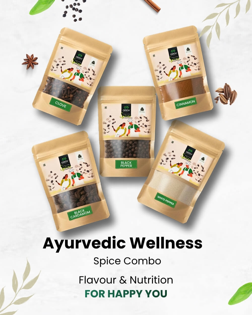 Ayurvedic Wellness Spices Combo